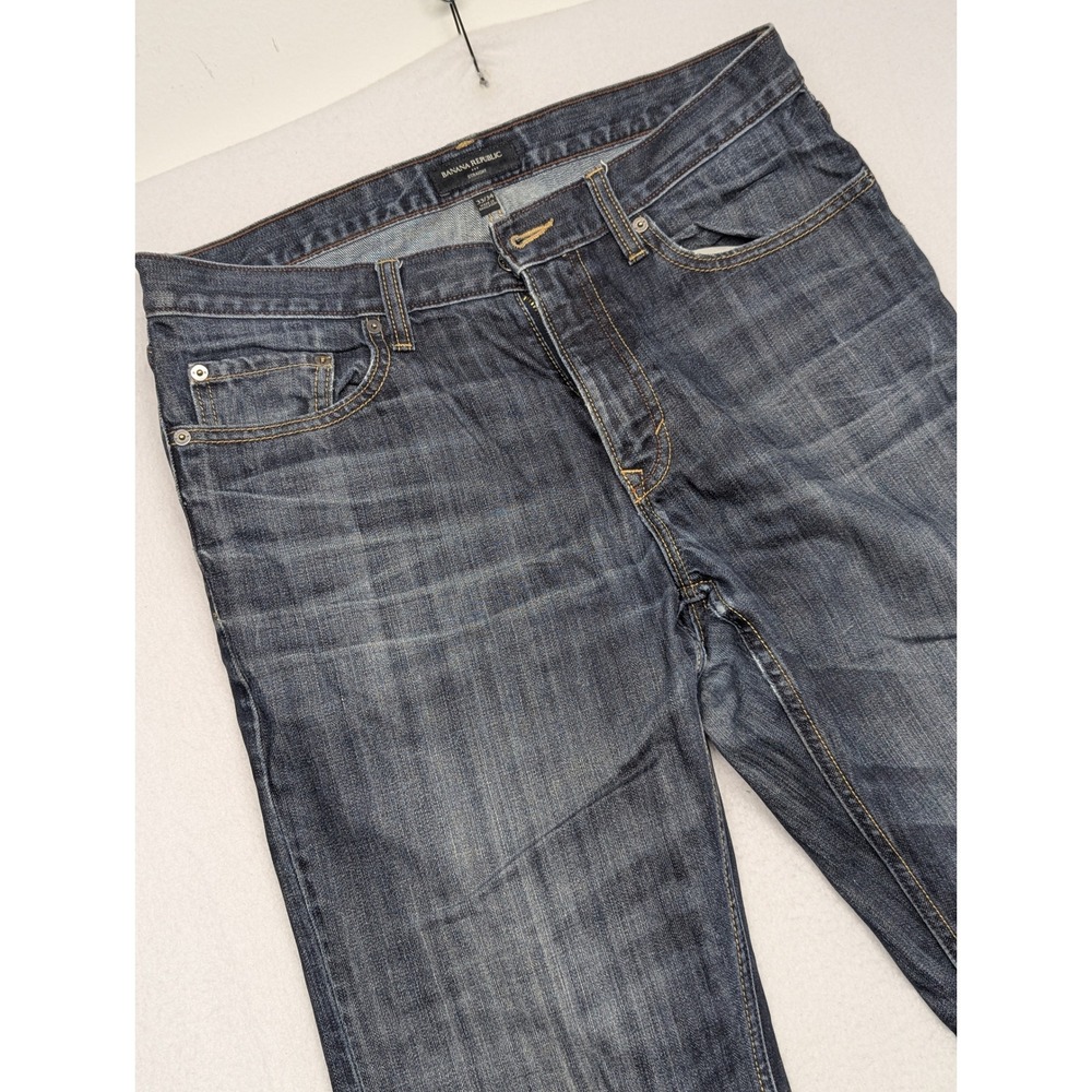 Banana Republic Mens Straight Fit Dark Wash Denim Jeans 33/34 854475-00